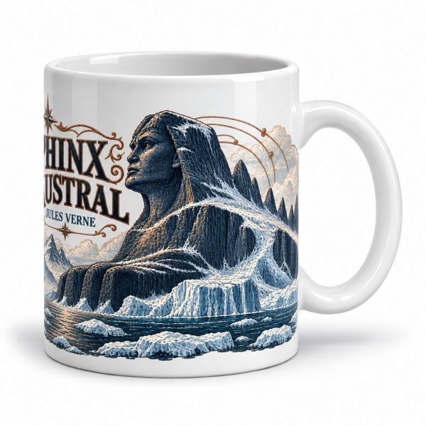 Mug Jules Verne - Le sphinx austral, anse à droite