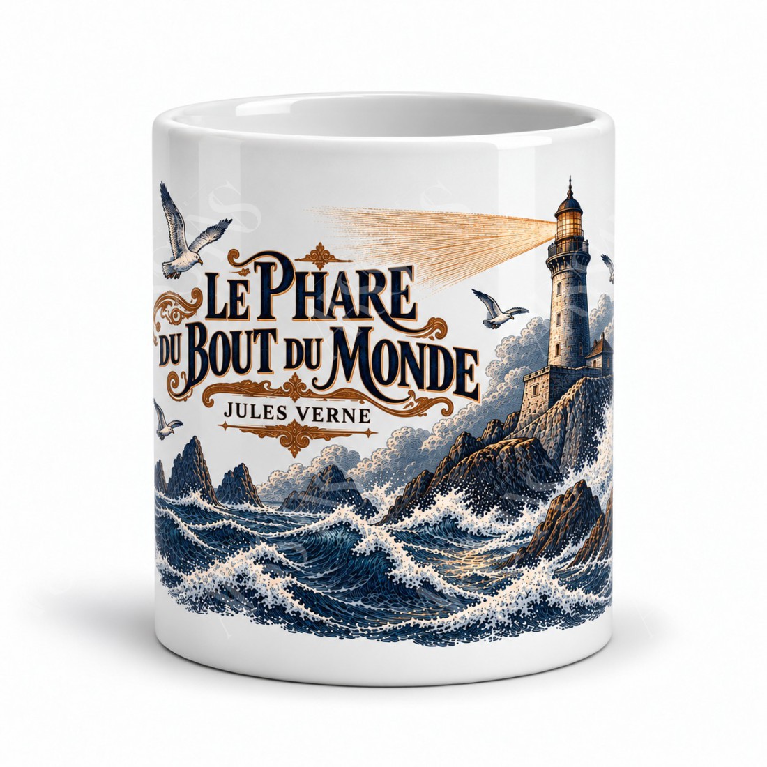 Mug Jules Verne - La dernière lumière, vue de face