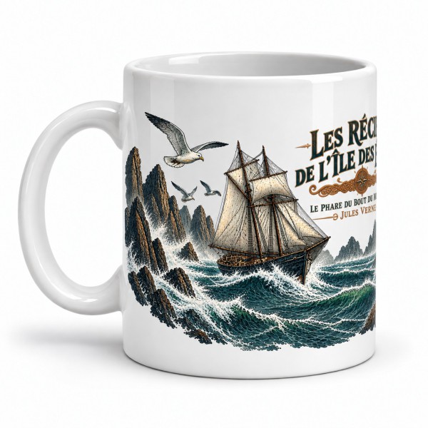 Mug Jules Verne - Les récifs de l’île des États, anse à gauche