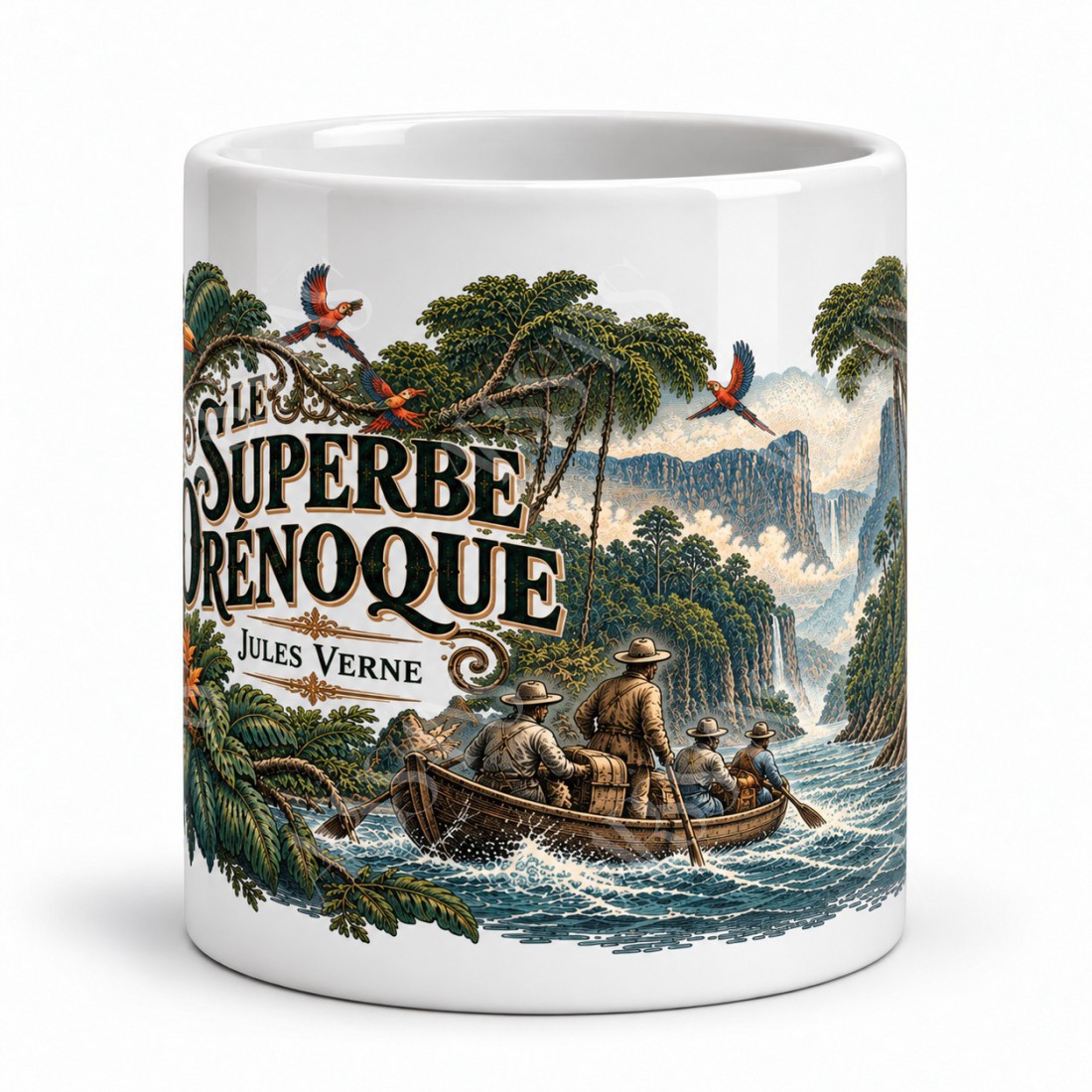Mug Jules Verne - Remonter le grand fleuve, vue de face