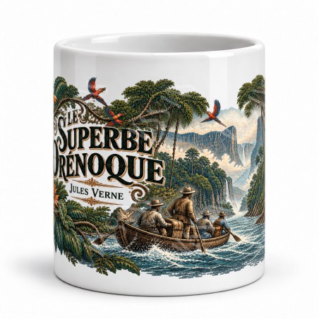 Mug Jules Verne - Remonter le grand fleuve, vue de face