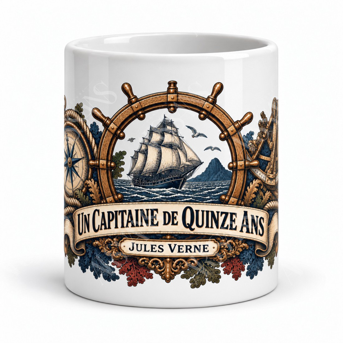 Mug Jules Verne - Le jeune capitaine, vue de face