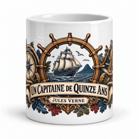 Mug Jules Verne - Le jeune capitaine, vue de face