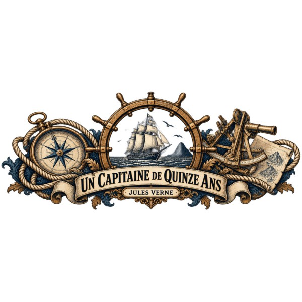 Mug Jules Verne - Le jeune capitaine, décor à plat