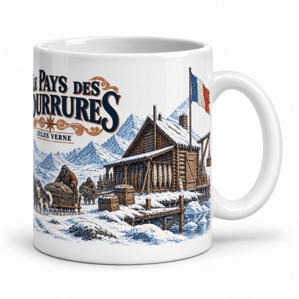 Mug Jules Verne - Le poste du Grand Nord, anse à droite