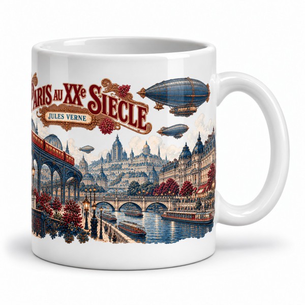 Mug Jules Verne - Paris imaginé, anse à droite