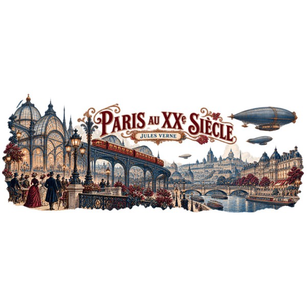 Mug Jules Verne - Paris imaginé, décor à plat