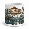Mug Jules Verne - La ville des machines, vue de face