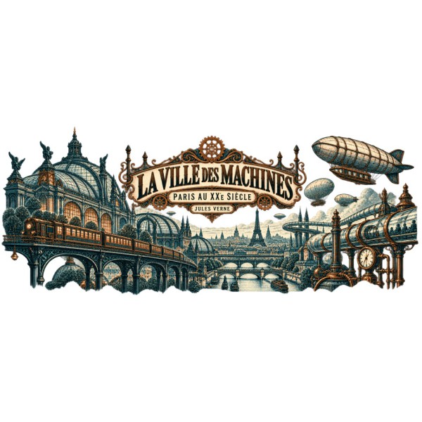 Mug Jules Verne - La ville des machines, décor à plat