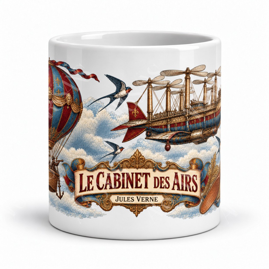 Mug Jules Verne - Le cabinet des airs, vue de face