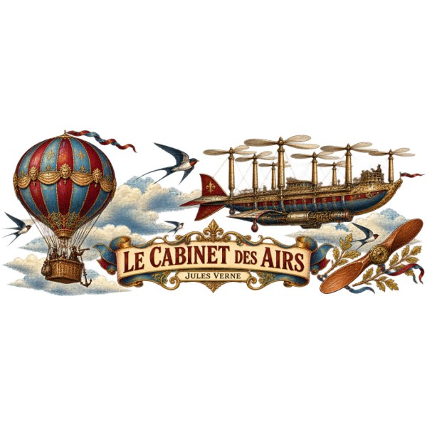 Mug Jules Verne - Le cabinet des airs, décor à plat