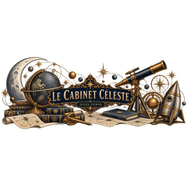 Mug Jules Verne - Le cabinet céleste, décor à plat