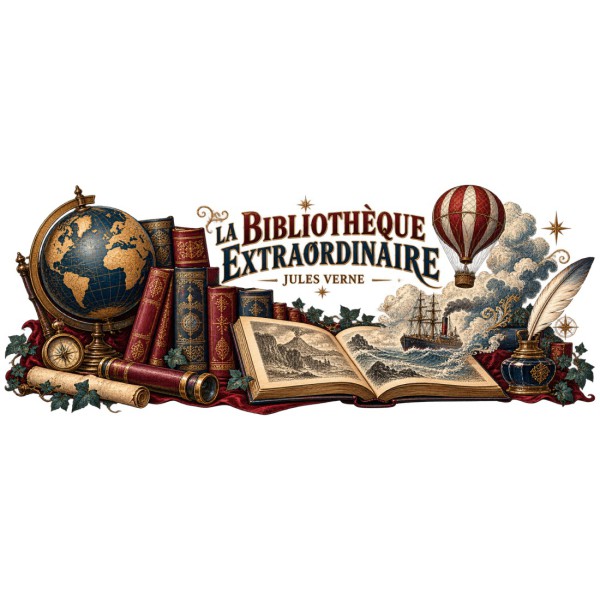 Mug Jules Verne - La bibliothèque extraordinaire, décor à plat