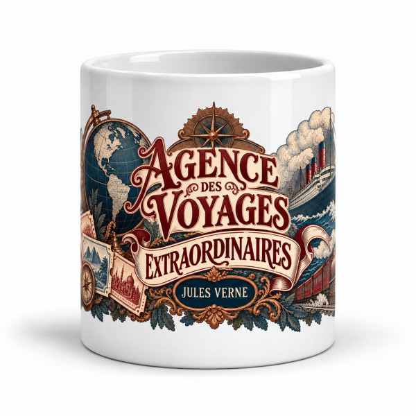 Mug Jules Verne - Agence des Voyages extraordinaires, Manufacture Arssans