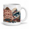 Mug Jules Verne - Agence des Voyages extraordinaires, anse à droite