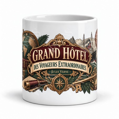 Mug Jules Verne - Grand Hôtel des Voyageurs extraordinaires, vue de face