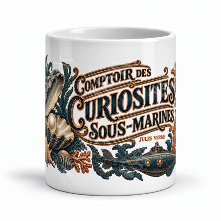 Mug Jules Verne - Comptoir des curiosités sous-marines, vue de face