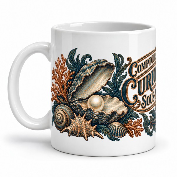 Mug Jules Verne - Comptoir des curiosités sous-marines, anse à gauche