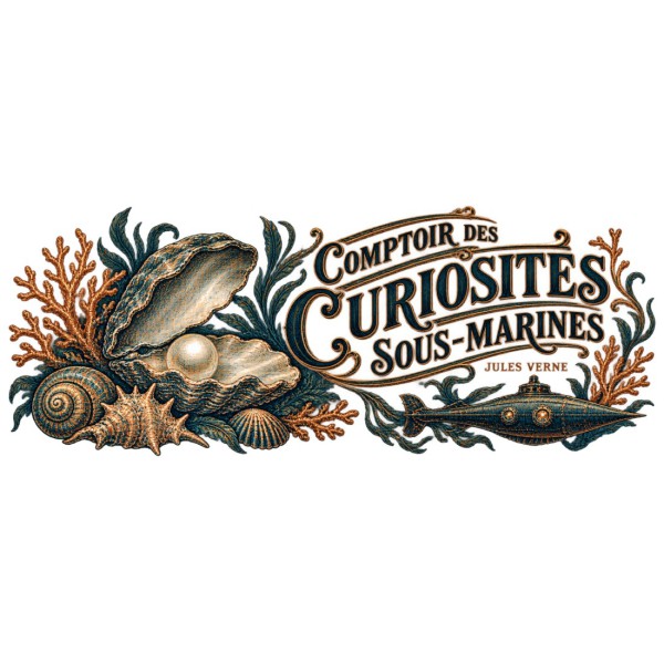 Mug Jules Verne - Comptoir des curiosités sous-marines, décor à plat