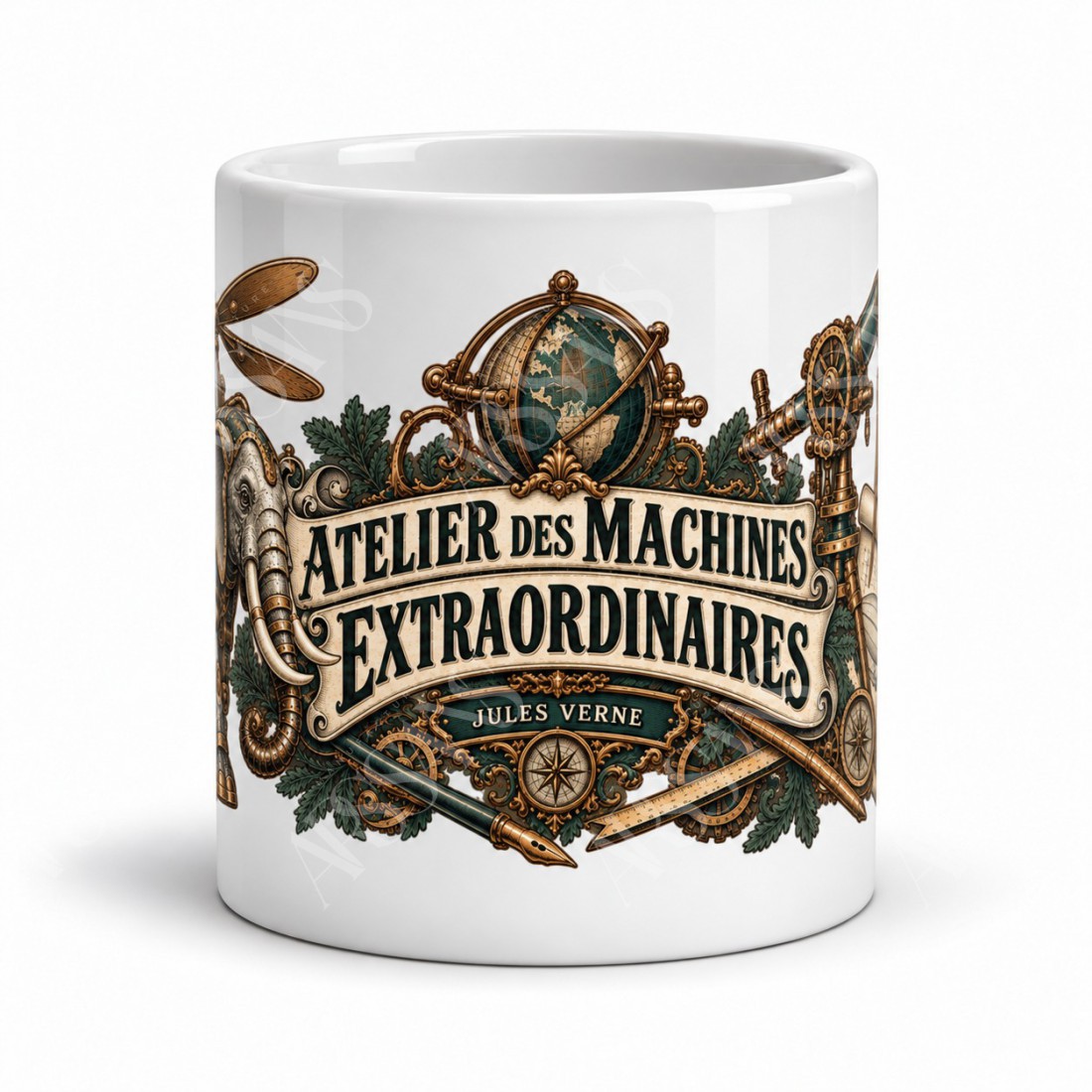 Mug Jules Verne - Atelier des machines extraordinaires, vue de face