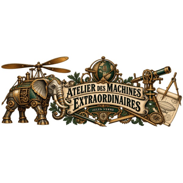 Mug Jules Verne - Atelier des machines extraordinaires, décor à plat