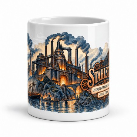 Mug Jules Verne - Stahlstadt, vue de face