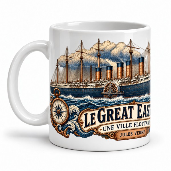 Mug Jules Verne - Le Great Eastern, anse à gauche
