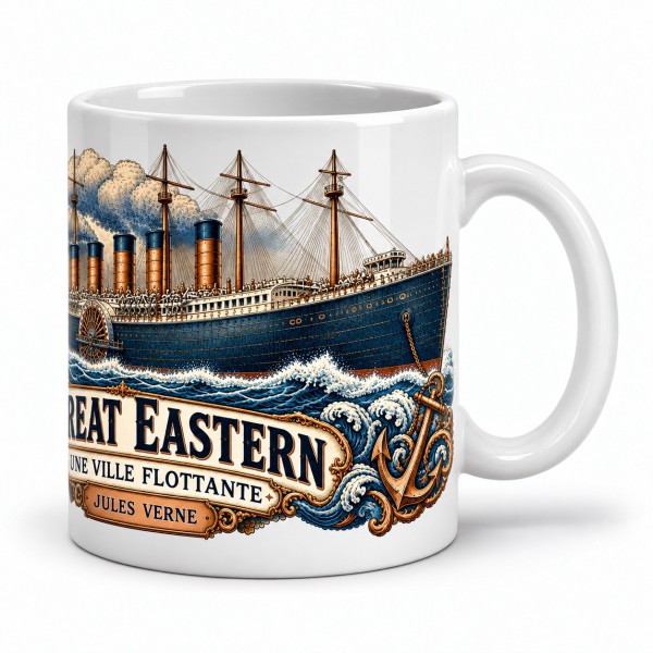 Mug Jules Verne - Le Great Eastern, anse à droite