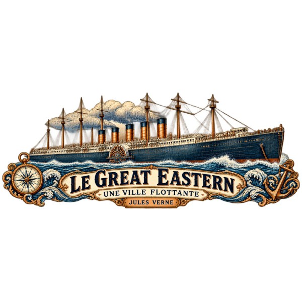 Mug Jules Verne - Le Great Eastern, décor à plat