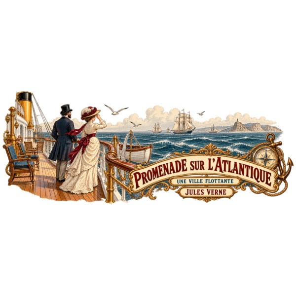 Mug Jules Verne - Promenade sur l’Atlantique, décor à plat
