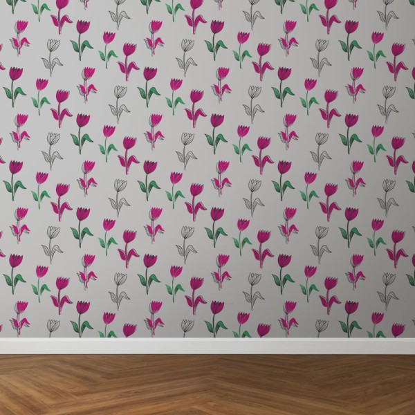 Papier Peint Tulipe — Ambiance 3