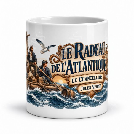 Mug Jules Verne - Le radeau de l’Atlantique, vue de face