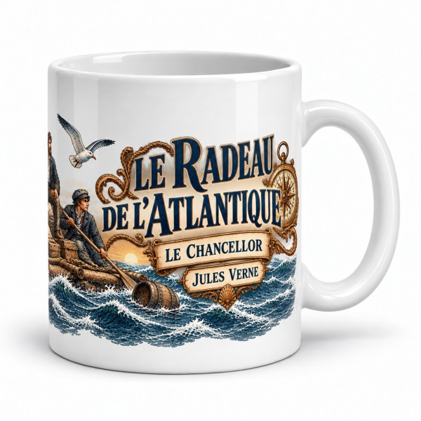 Mug Jules Verne - Le radeau de l’Atlantique, anse à droite