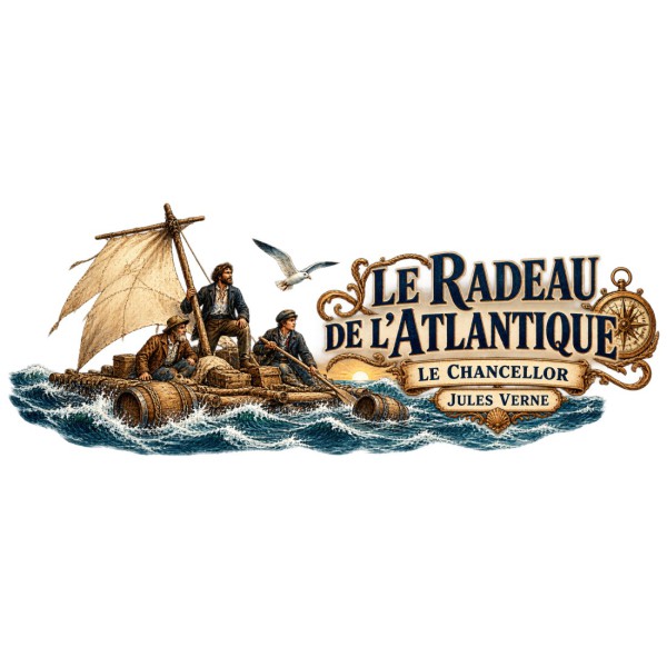 Mug Jules Verne - Le radeau de l’Atlantique, décor à plat