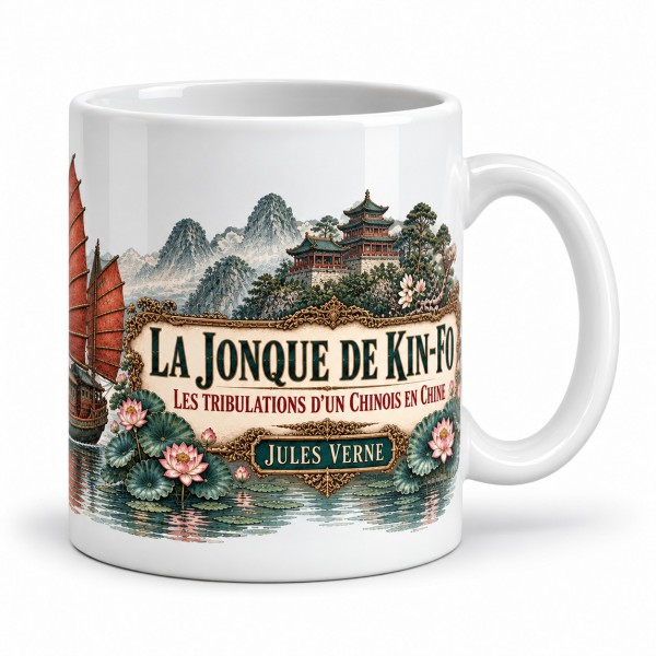 Mug Jules Verne - La jonque de Kin-Fo, anse à droite