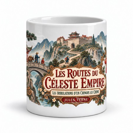 Mug Jules Verne - Les routes du Céleste Empire, vue de face