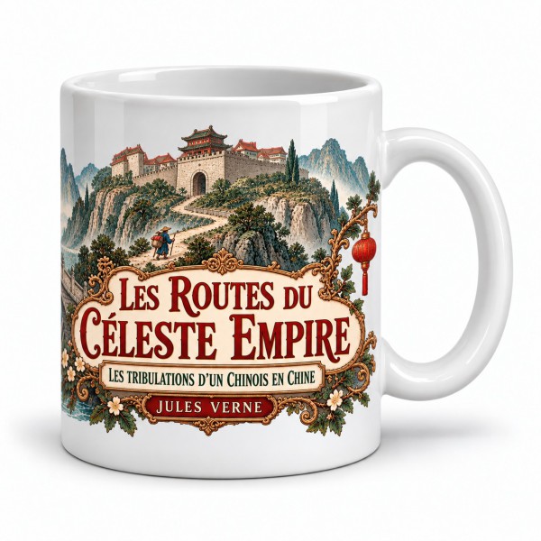 Mug Jules Verne - Les routes du Céleste Empire, anse à droite