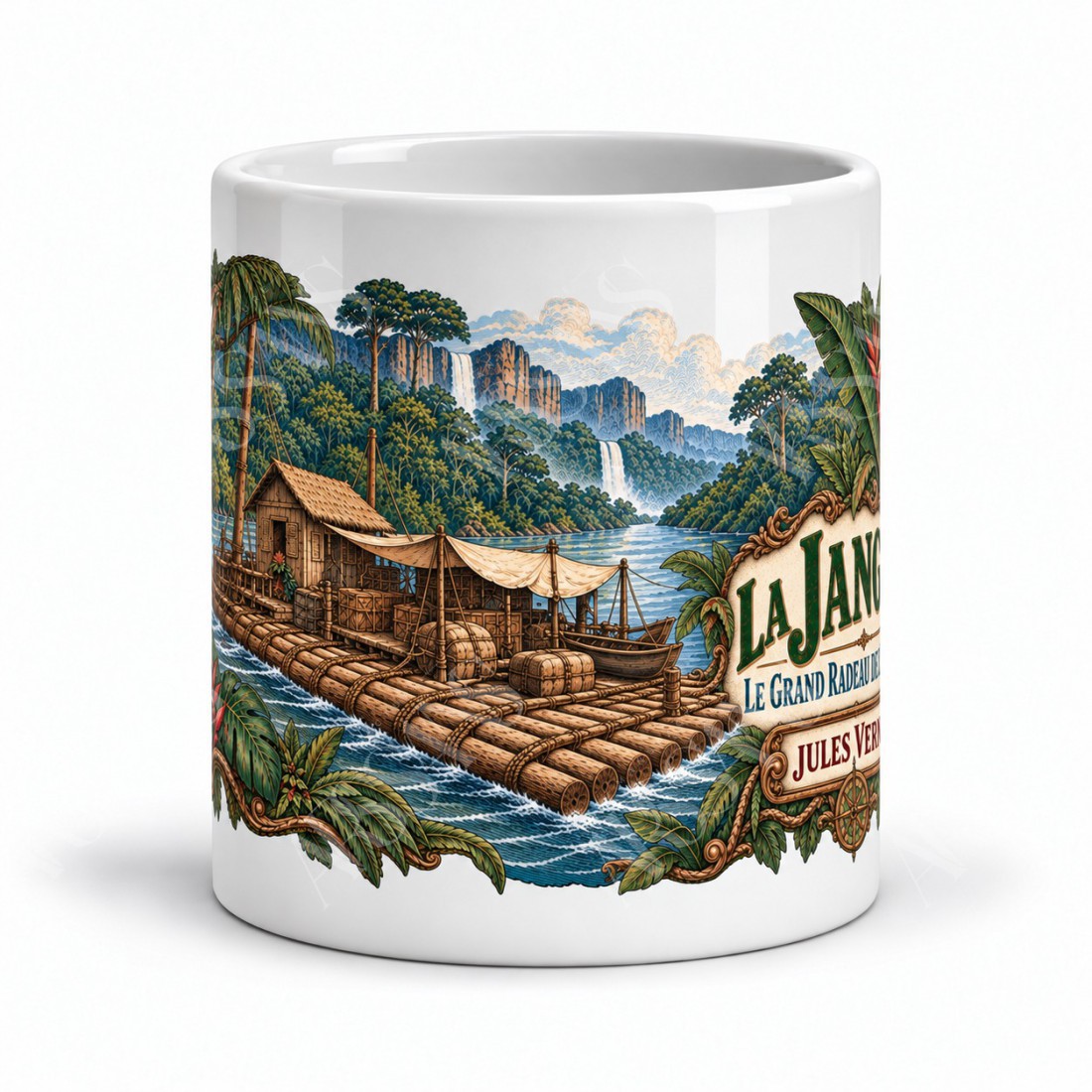Mug Jules Verne - Le grand radeau de l’Amazone, vue de face