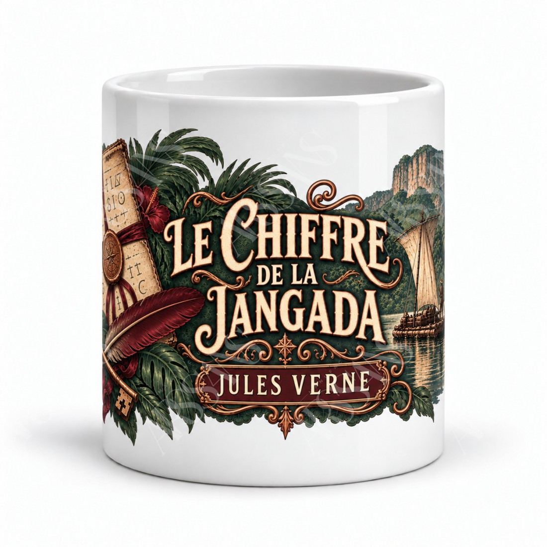 Mug Jules Verne - Le chiffre de la Jangada, vue de face