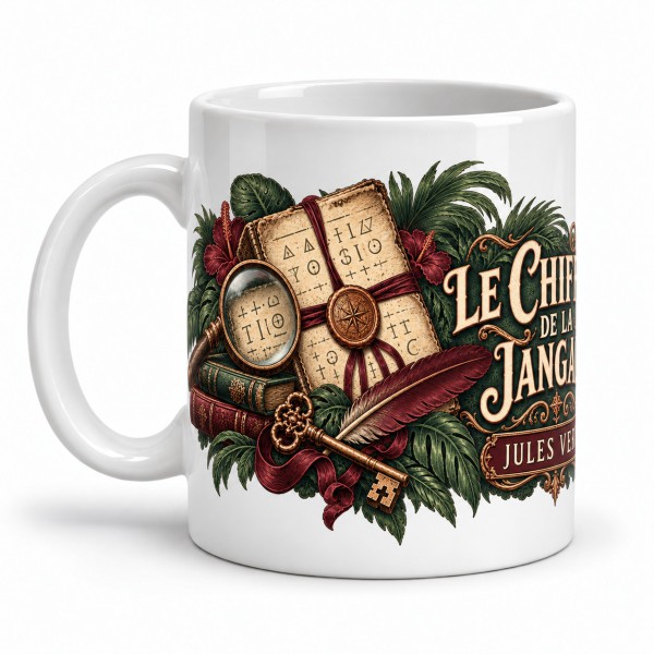 Mug Jules Verne - Le chiffre de la Jangada, anse à gauche