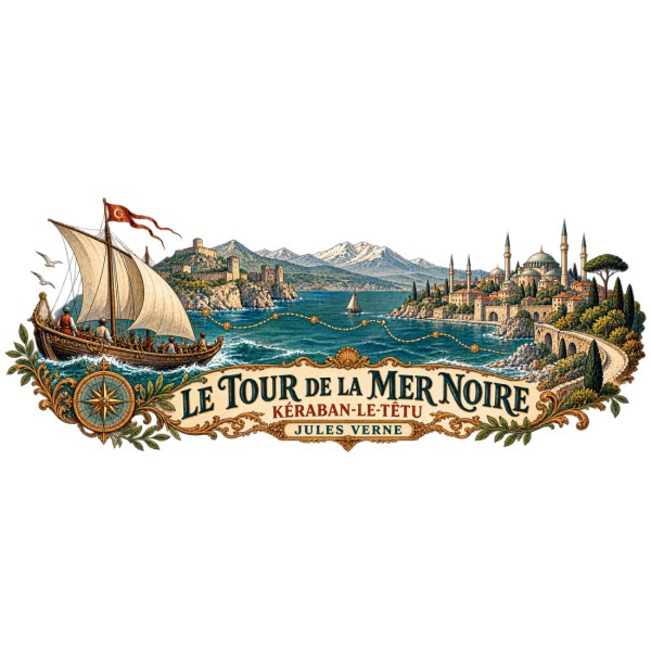 Mug Jules Verne - Le tour de la mer Noire, décor à plat