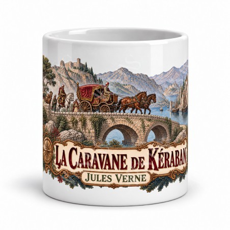 Mug Jules Verne - La caravane de Kéraban, vue de face