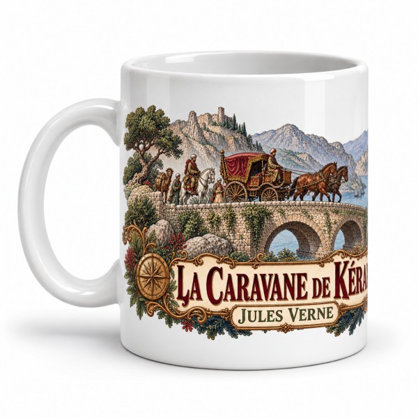 Mug Jules Verne - La caravane de Kéraban, anse à gauche