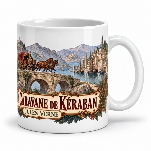 Mug Jules Verne - La caravane de Kéraban, anse à droite