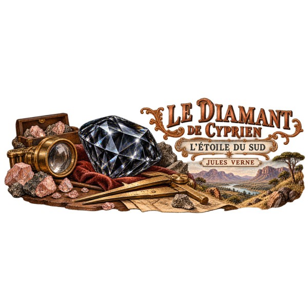 Mug Jules Verne - Le diamant de Cyprien, décor à plat
