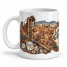 Mug Jules Verne - Les mines du Griqualand, anse à gauche
