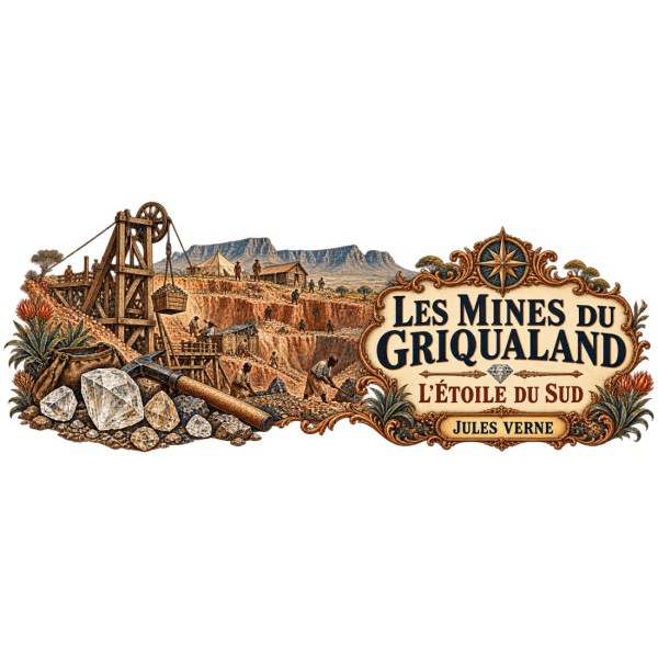 Mug Jules Verne - Les mines du Griqualand, décor à plat