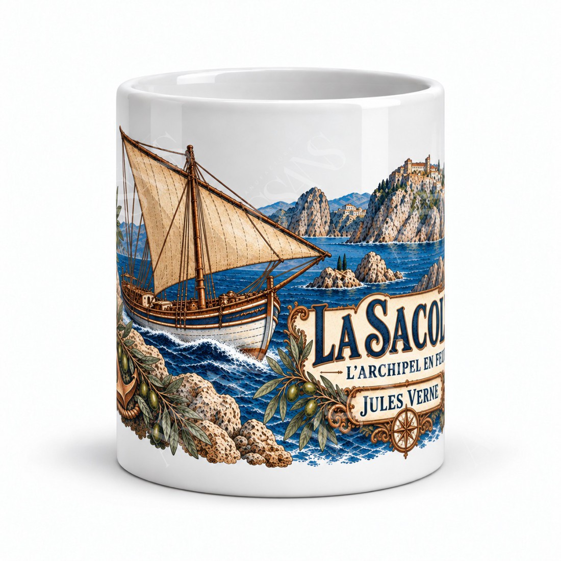 Mug Jules Verne - La sacolève, vue de face