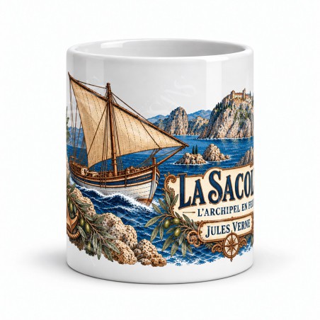 Mug Jules Verne - La sacolève, vue de face