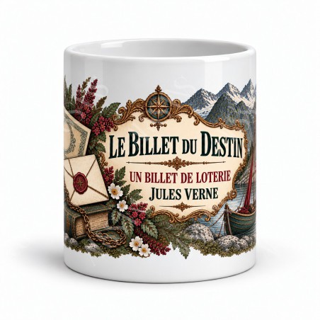 Mug Jules Verne - Le billet du destin, vue de face